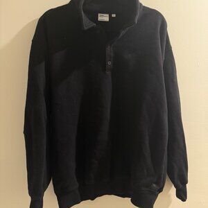 Aritzia TNA Cozy Sweatfleece Boyfriend Polo Sweatshirt